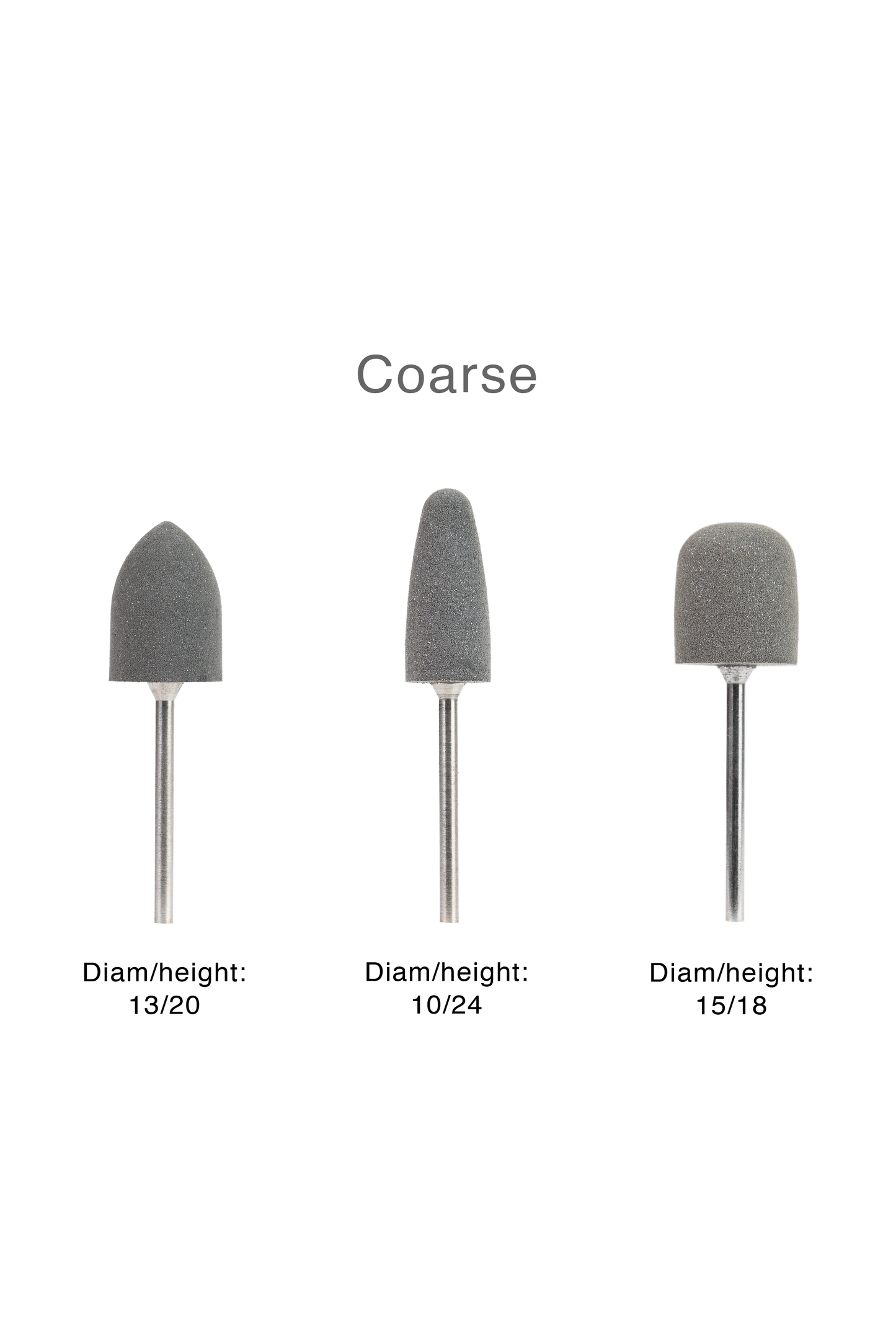 Rubber Wheels & Points. Mounted K Series ( Coarse )
