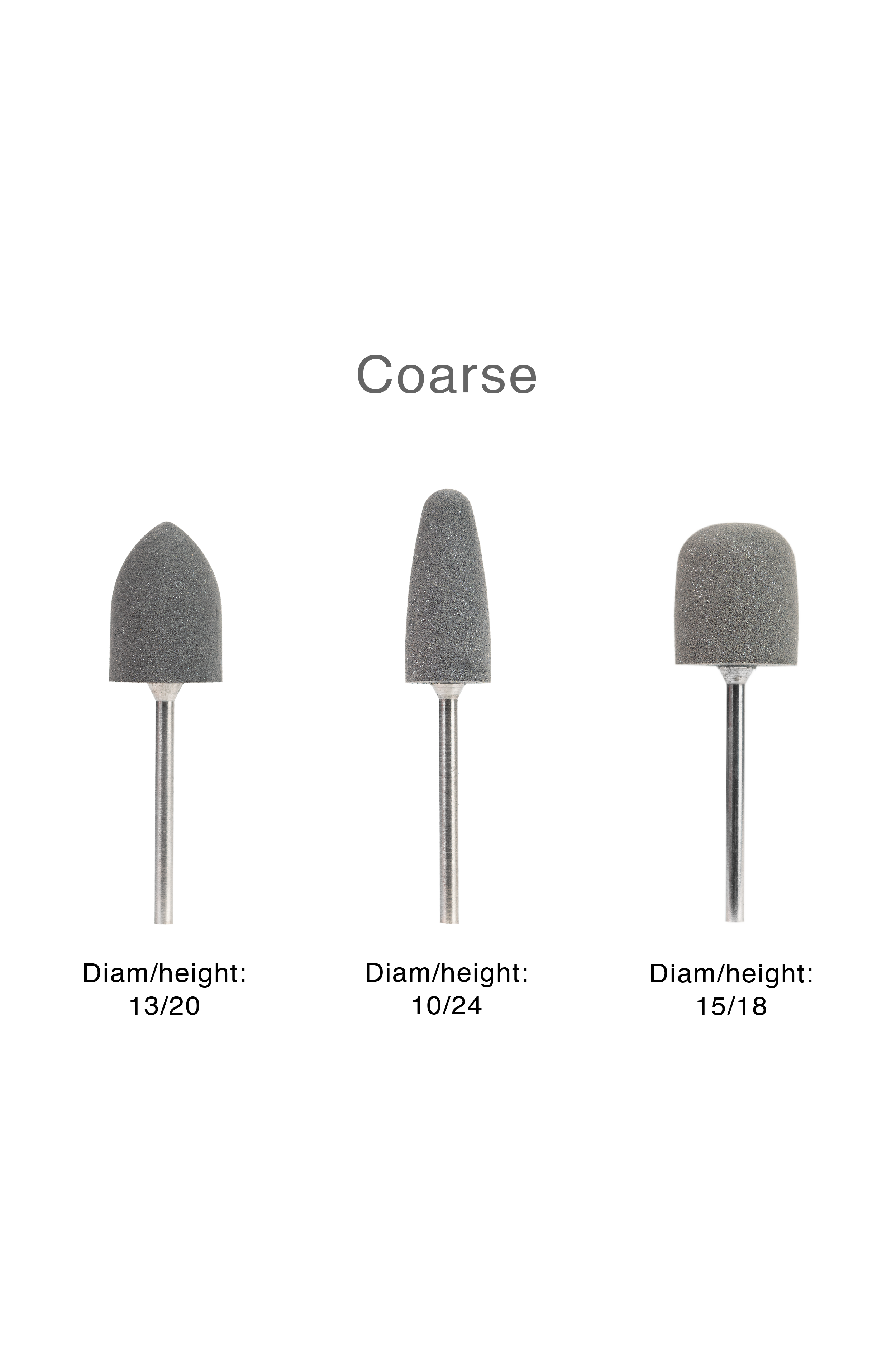 Rubber Wheels & Points. Mounted K Series ( Coarse )