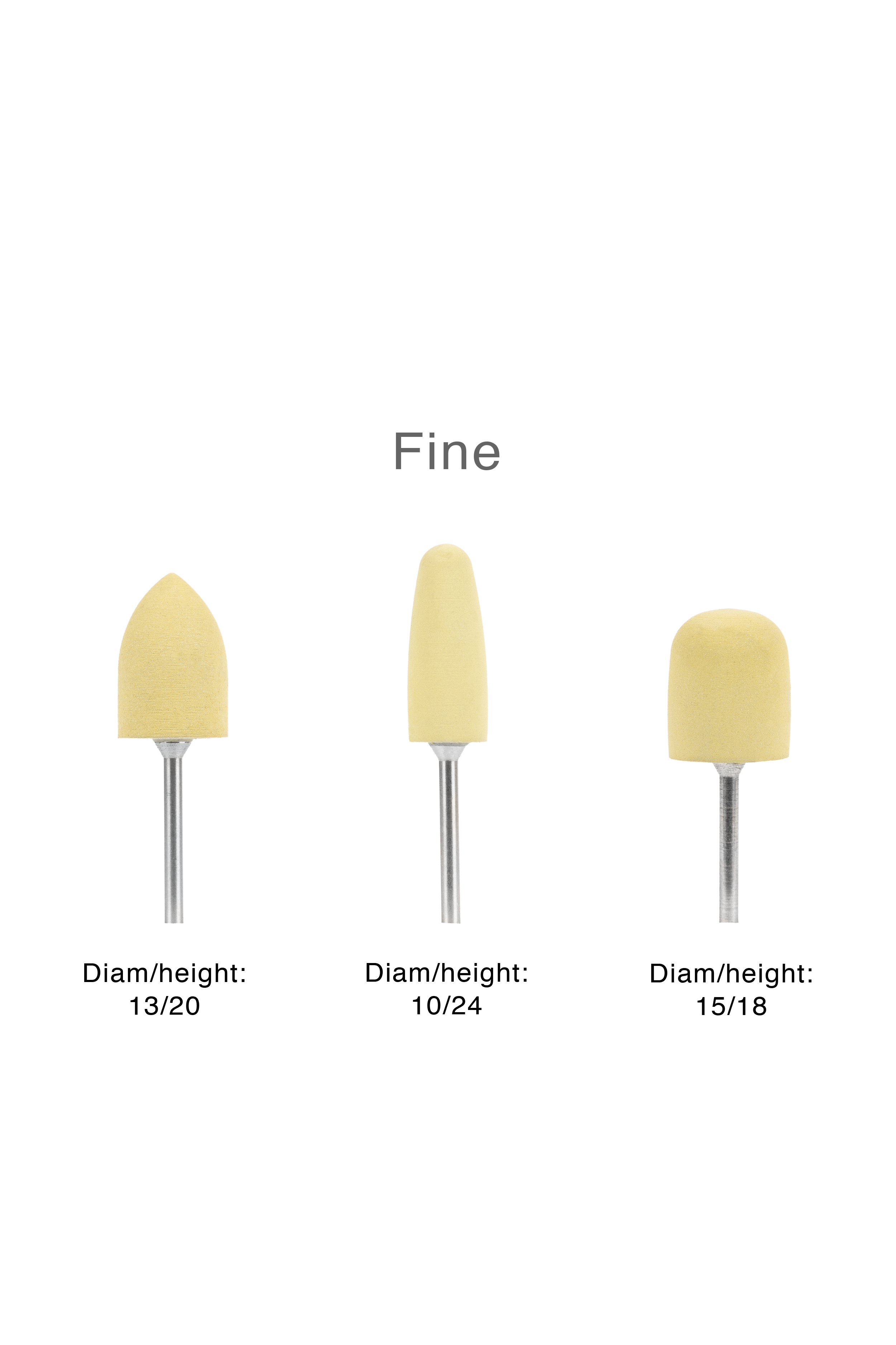 Rubber Wheels & Points. Mounted K Series ( Fine )