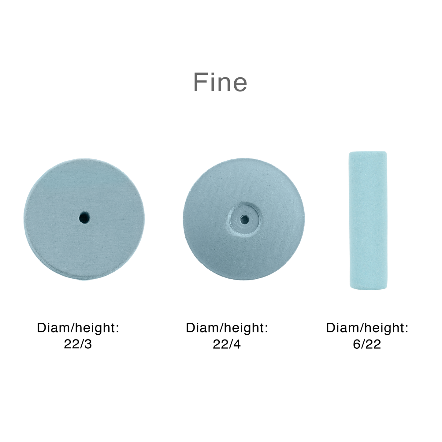 Rubber Wheels & Points. Unmounted H Series ( Fine )