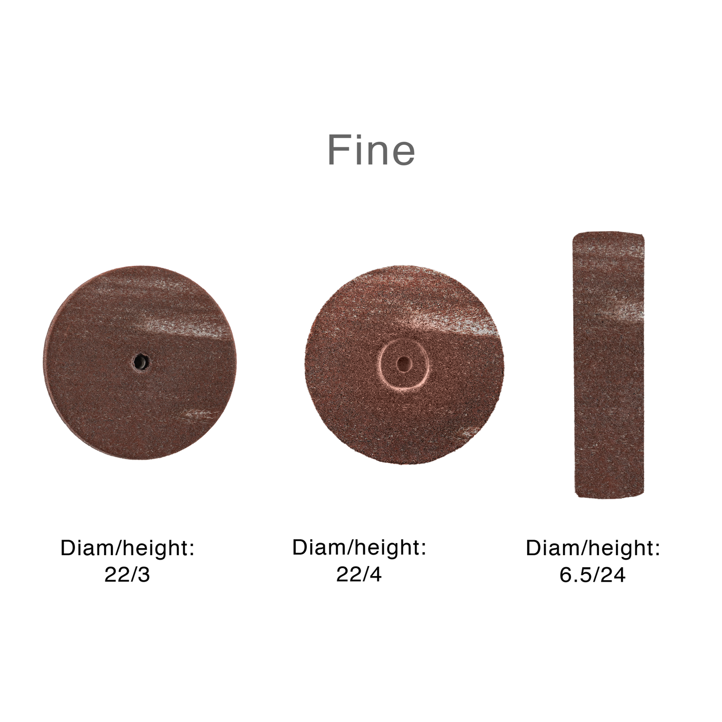 Rubber Wheels & Points. Unmounted F Series ( Fine )
