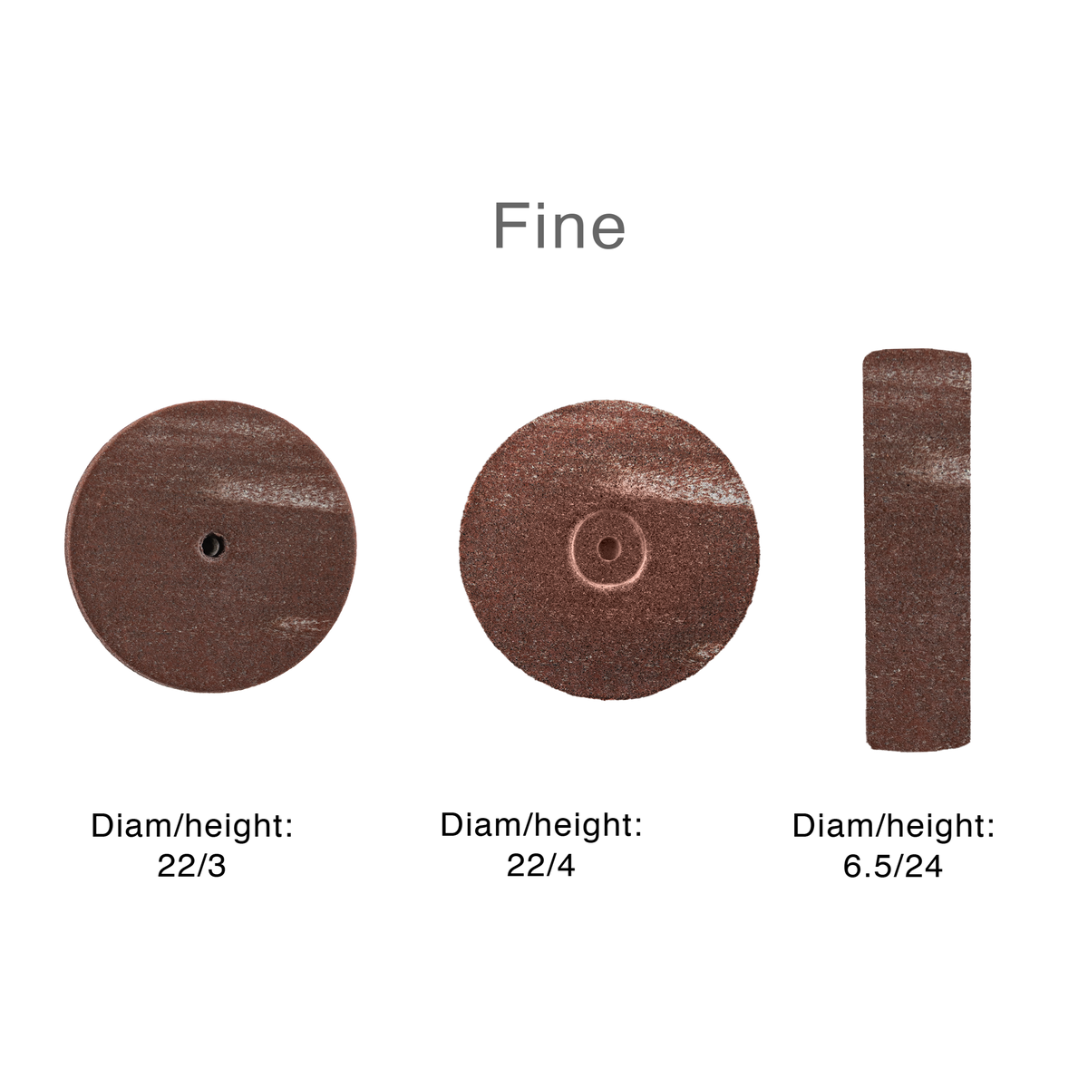 Rubber Wheels & Points. Unmounted F Series ( Fine )
