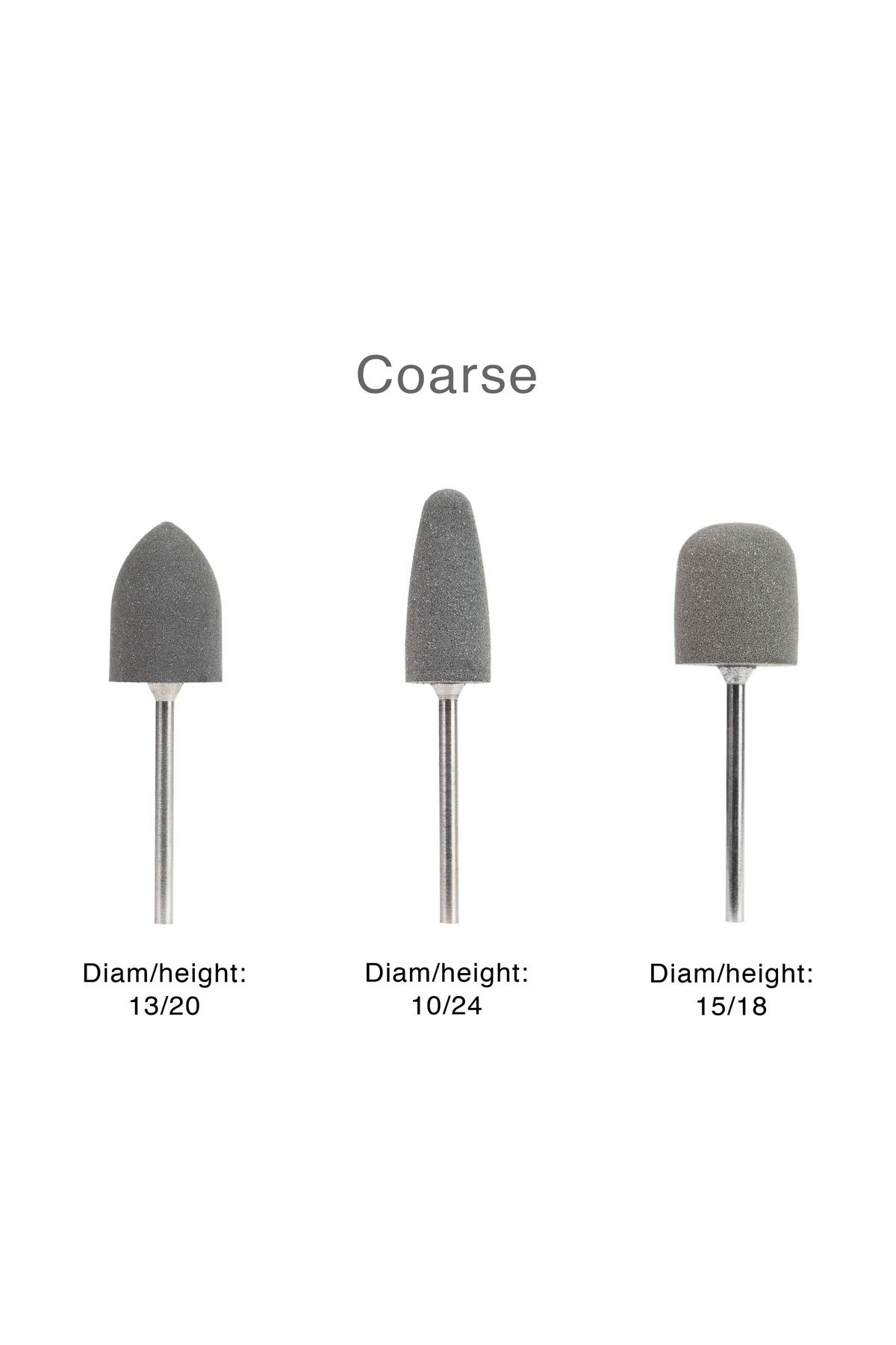 Rubber Wheels & Points. Mounted K Series ( Coarse )