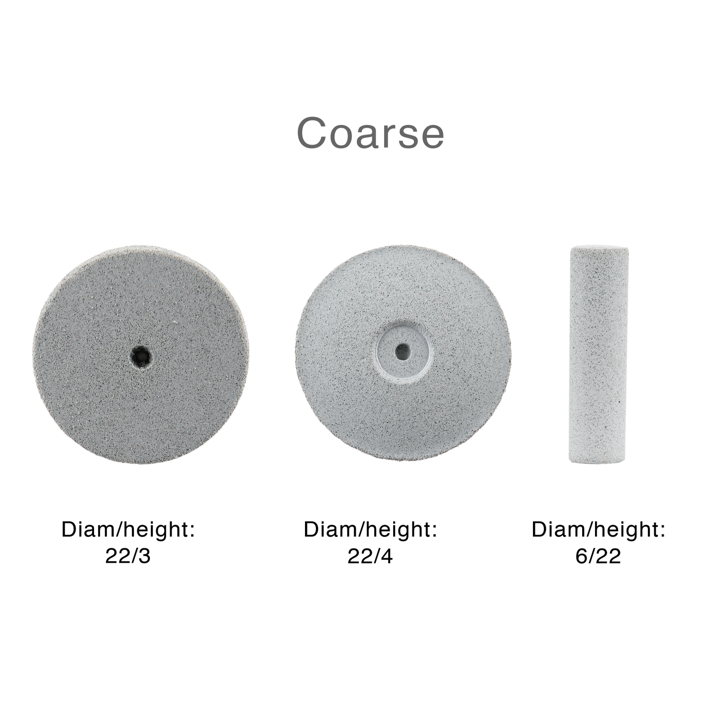 Rubber Wheels & Points. Unmounted H Series ( Coarse )