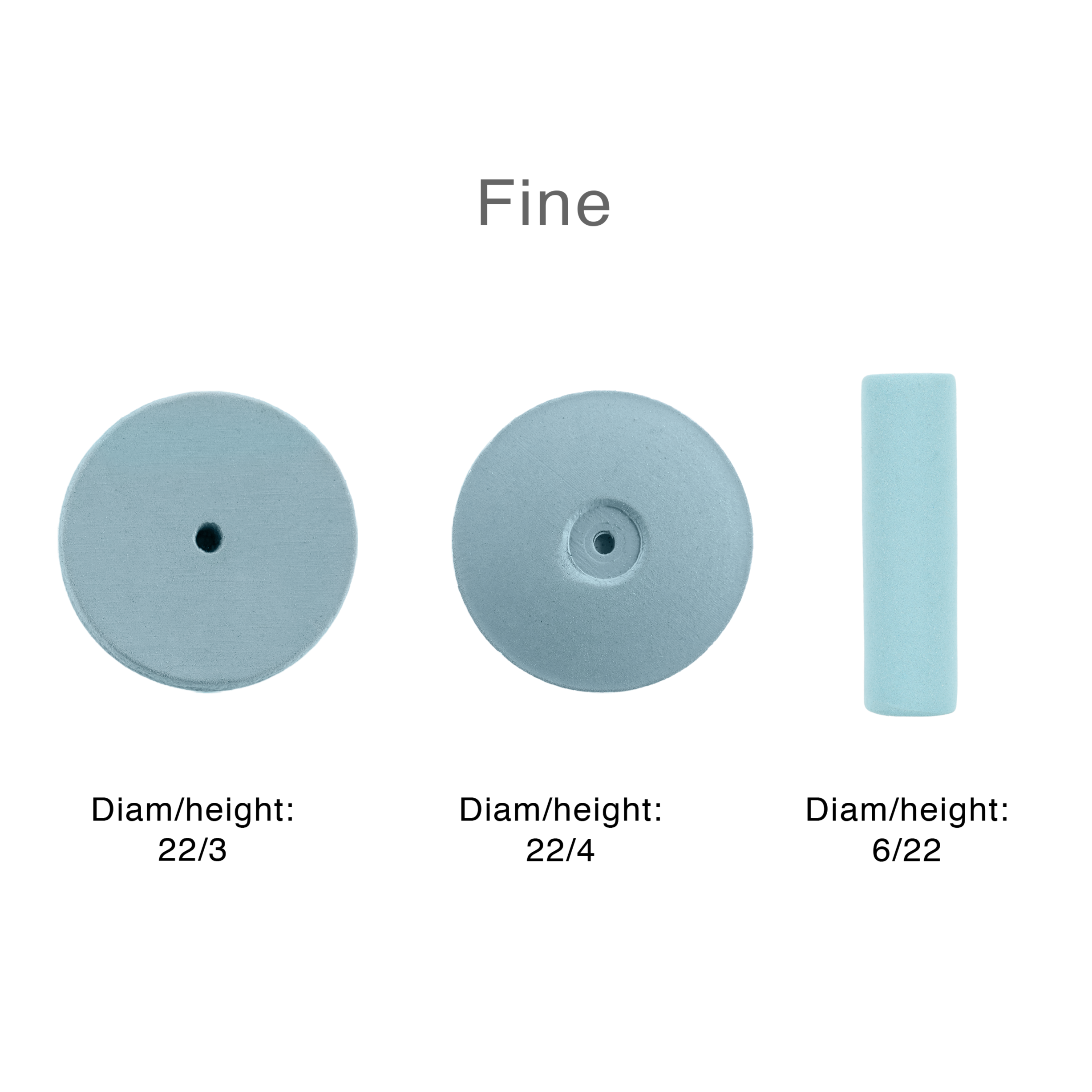 Rubber Wheels & Points. Unmounted H Series ( Fine )