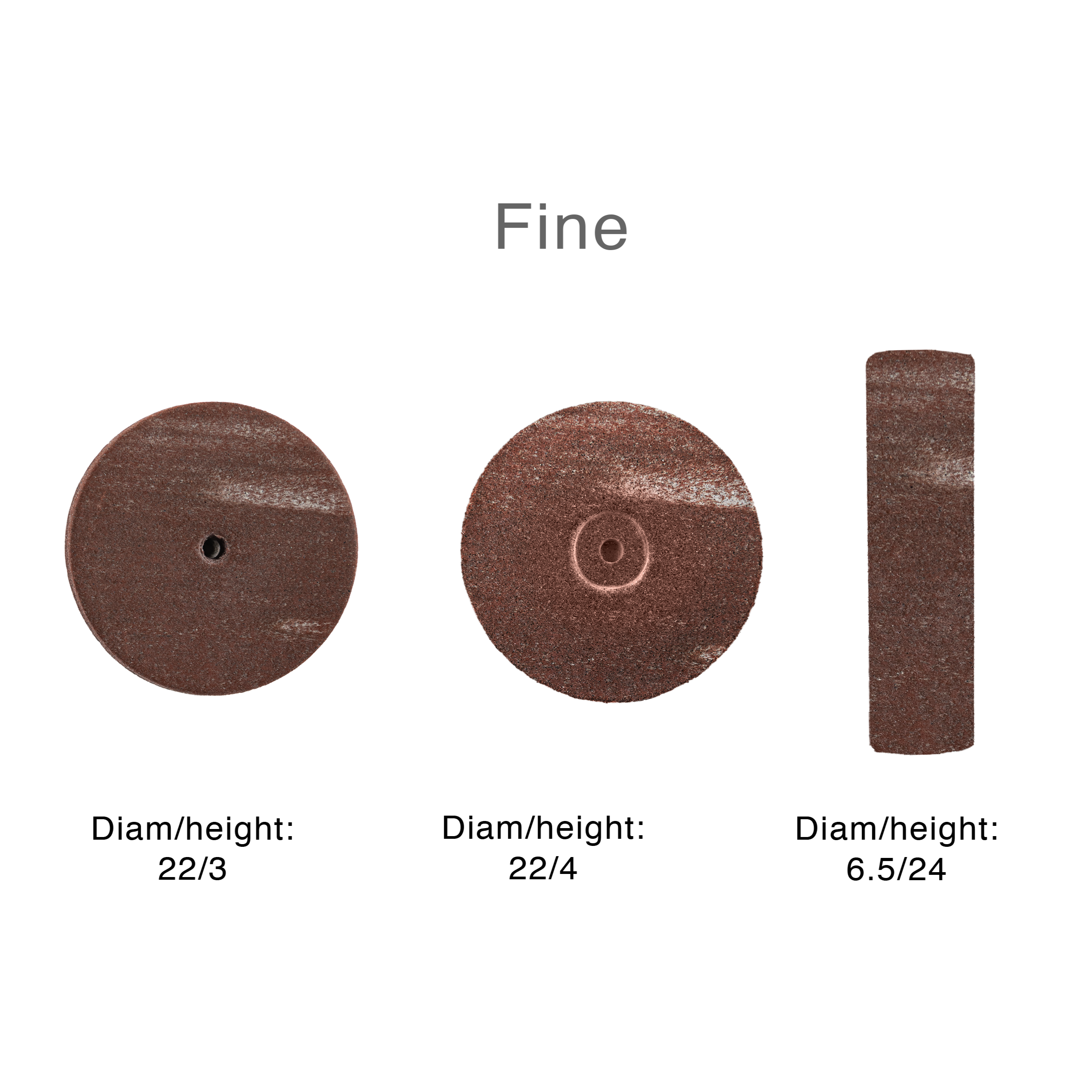Rubber Wheels & Points. Unmounted F Series ( Fine )