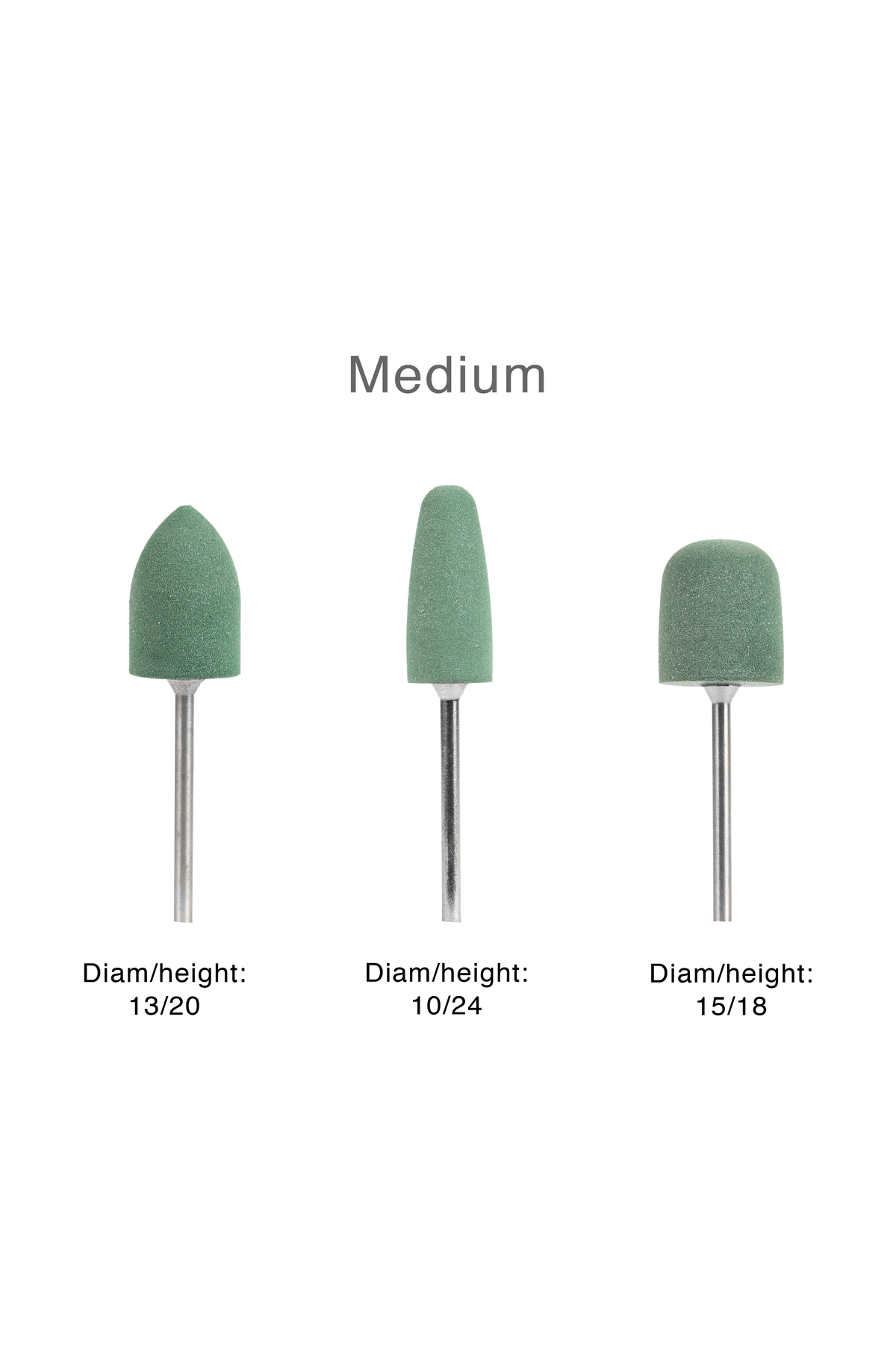 Rubber Wheels & Points. Mounted K Series ( Medium )